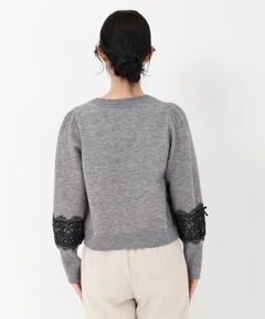 UNIVERVALMUSE(ユニバーバルミューズ) |レース＊リボンアクセントニット