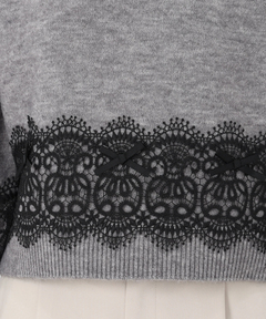 UNIVERVALMUSE(ユニバーバルミューズ) |レース＊リボンアクセントニット