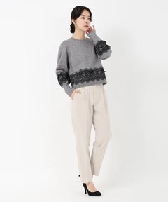 UNIVERVALMUSE(ユニバーバルミューズ) |レース＊リボンアクセントニット