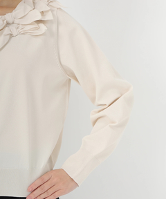 UNIVERVALMUSE(ユニバーバルミューズ) |ランダムリボンニットカーディガン