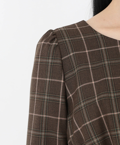 UNIVERVALMUSE(ユニバーバルミューズ) |チェックフィットアンドフレアーワンピース