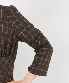 UNIVERVALMUSE(ユニバーバルミューズ) |チェックフィットアンドフレアーワンピース