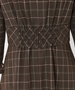 UNIVERVALMUSE(ユニバーバルミューズ) |チェックフィットアンドフレアーワンピース