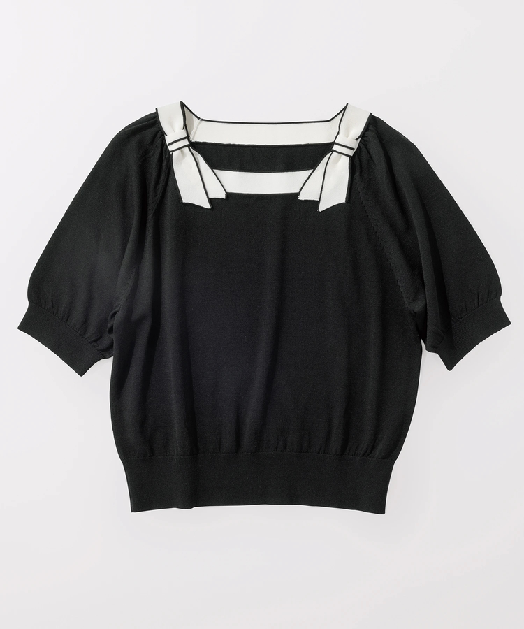 UNIVERVALMUSE(ユニバーバルミューズ) |バイカラーリボンニット