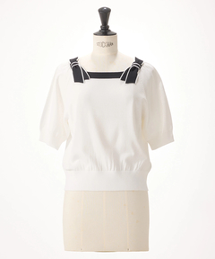 UNIVERVALMUSE(ユニバーバルミューズ) |バイカラーリボンニット