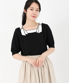 UNIVERVALMUSE(ユニバーバルミューズ) |バイカラーリボンニット