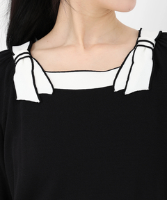 UNIVERVALMUSE(ユニバーバルミューズ) |バイカラーリボンニット